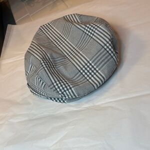 Janie and Jack Black and White Checkered Driving cap
